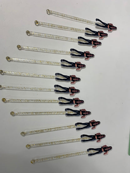 Funny Drink Stirrers Personalized Face Custom Party Decorations. Funny Stirrers Drink Decor (Package of 12)