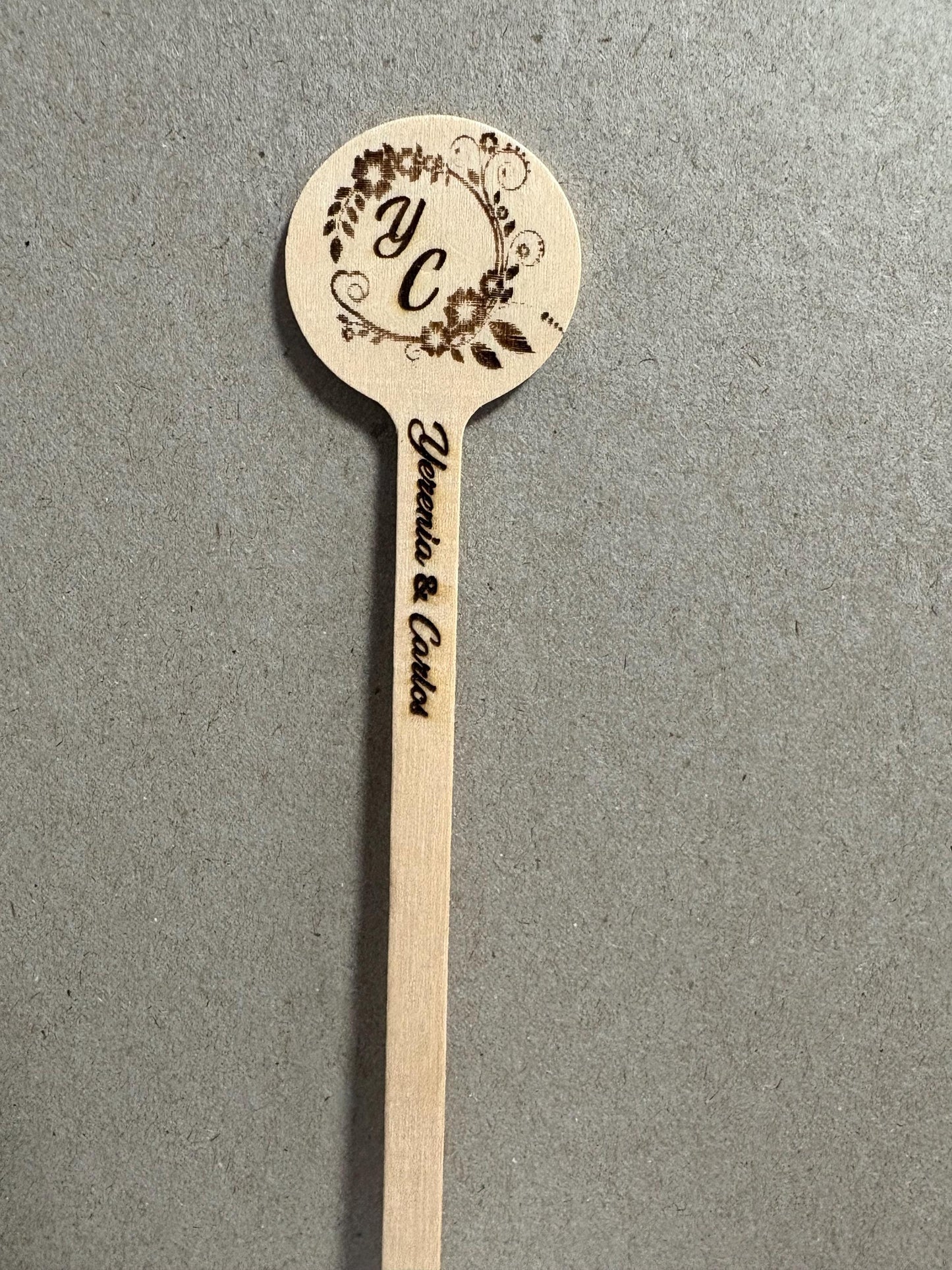 Custom Wooden Drink Stirrers – Eco-Friendly Engraved Cocktail Sticks – Sets of 25, 50, 100+