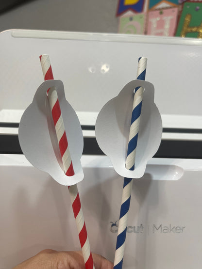 Custom Birthday Straws Holder, Custom Birthday Photo Decorations, Face Straws Holder, Personalized Birthday Decorations (package of 12)