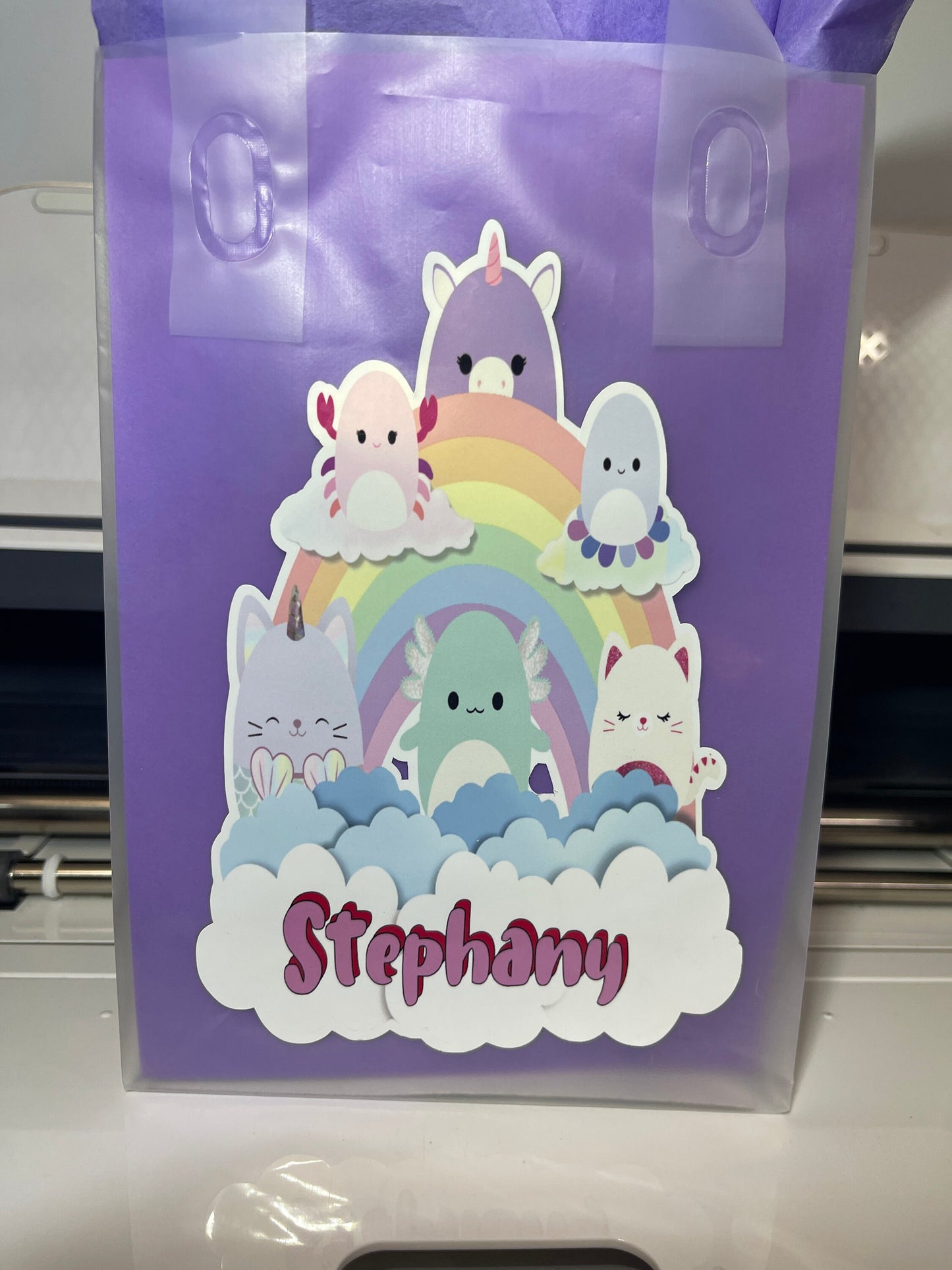 Squishmallow Favor Bag, Squishmallow Gift Bag Decoration, Squishmallow Party Supply