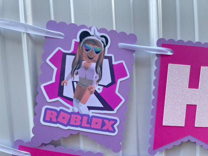 Happy Birthday Banner for Gamers Girls