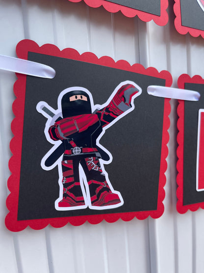 Happy Birthday Banner for Gamers Boys