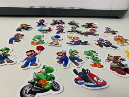Racers/Gamers Stickers Package, aesthetic gifts for kid's party, vinyl stickers for laptop and notebook: (24 pieces)