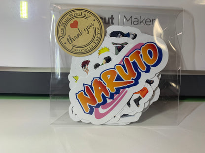 Anime Naruto Stickers Package, aesthetic gifts for kid's party, vinyl stickers for laptop and notebook (24 pieces)