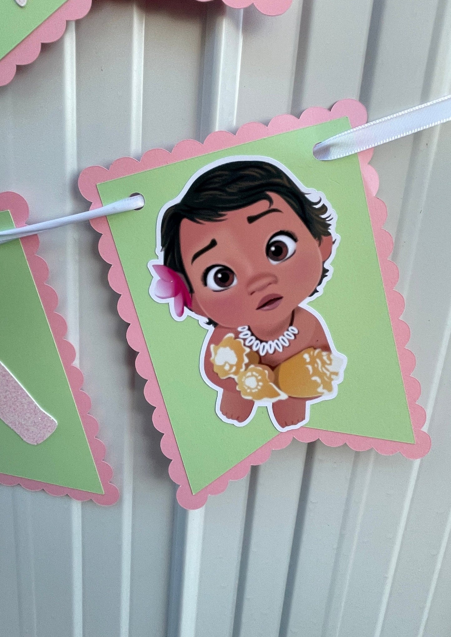 Baby Island Girl Happy Birthday Banner