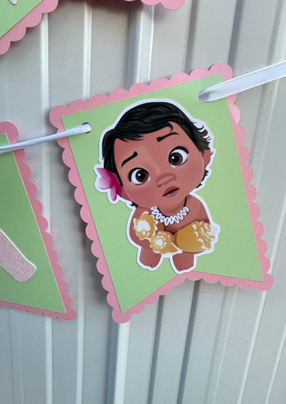 Baby Island Girl Happy Birthday Banner