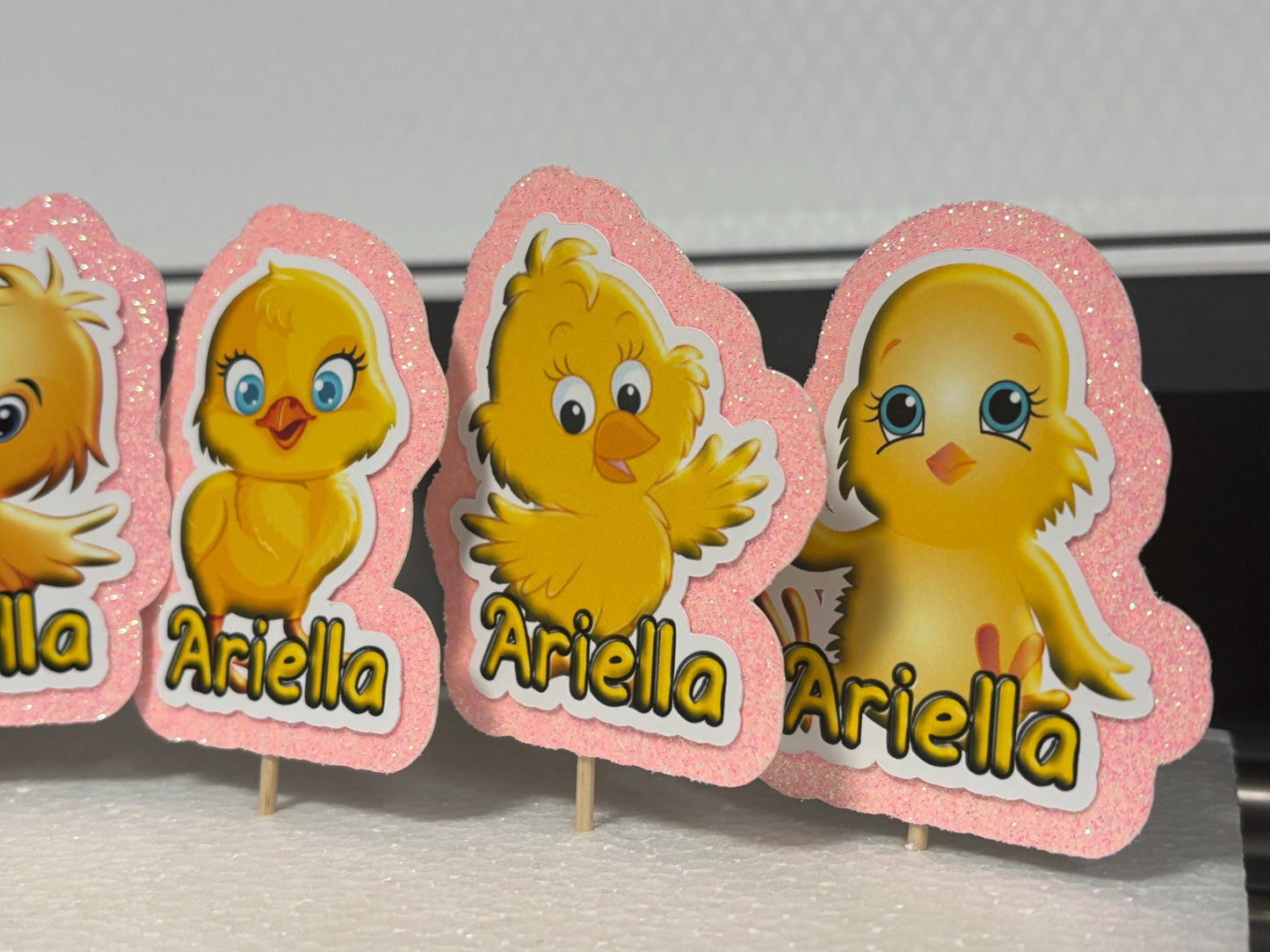 Cute Chickens Cupcake Toppers, Chickens Party Decoration, Little Chickens Party (package of 12)