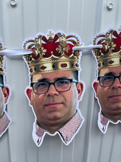 Banner de cumpleaños personalizado con cabeza, banner de cumpleaños con foto, banner de cara, banner de cumpleaños personalizado