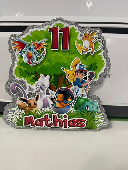 Amazing Pets for Boys Cake Topper 3D Decoration, Boys Happy Birthday Party Decoration, Customize Amazing Pets for Boys Party Decoration