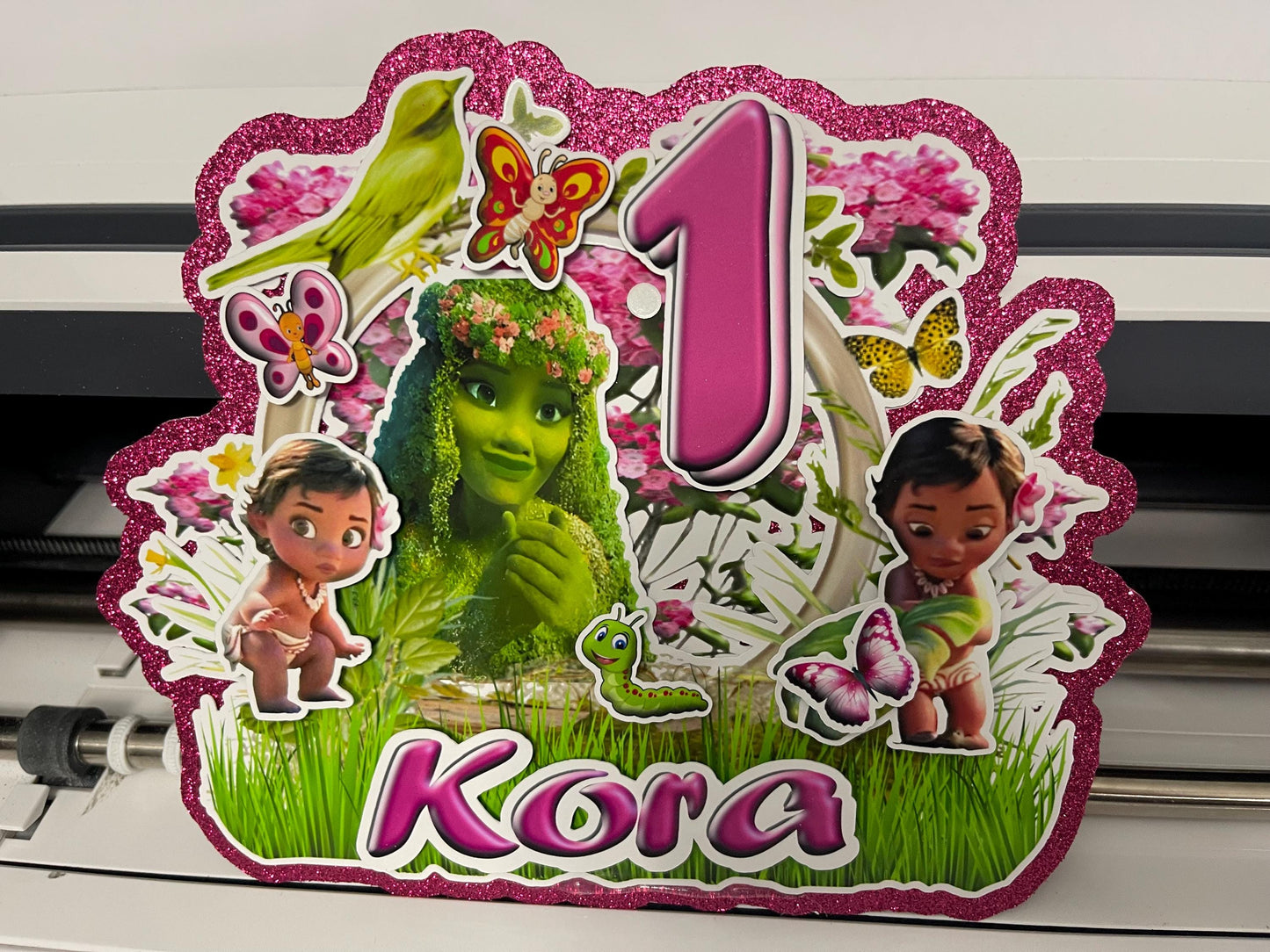 Baby Island Girl Cake Topper 3D