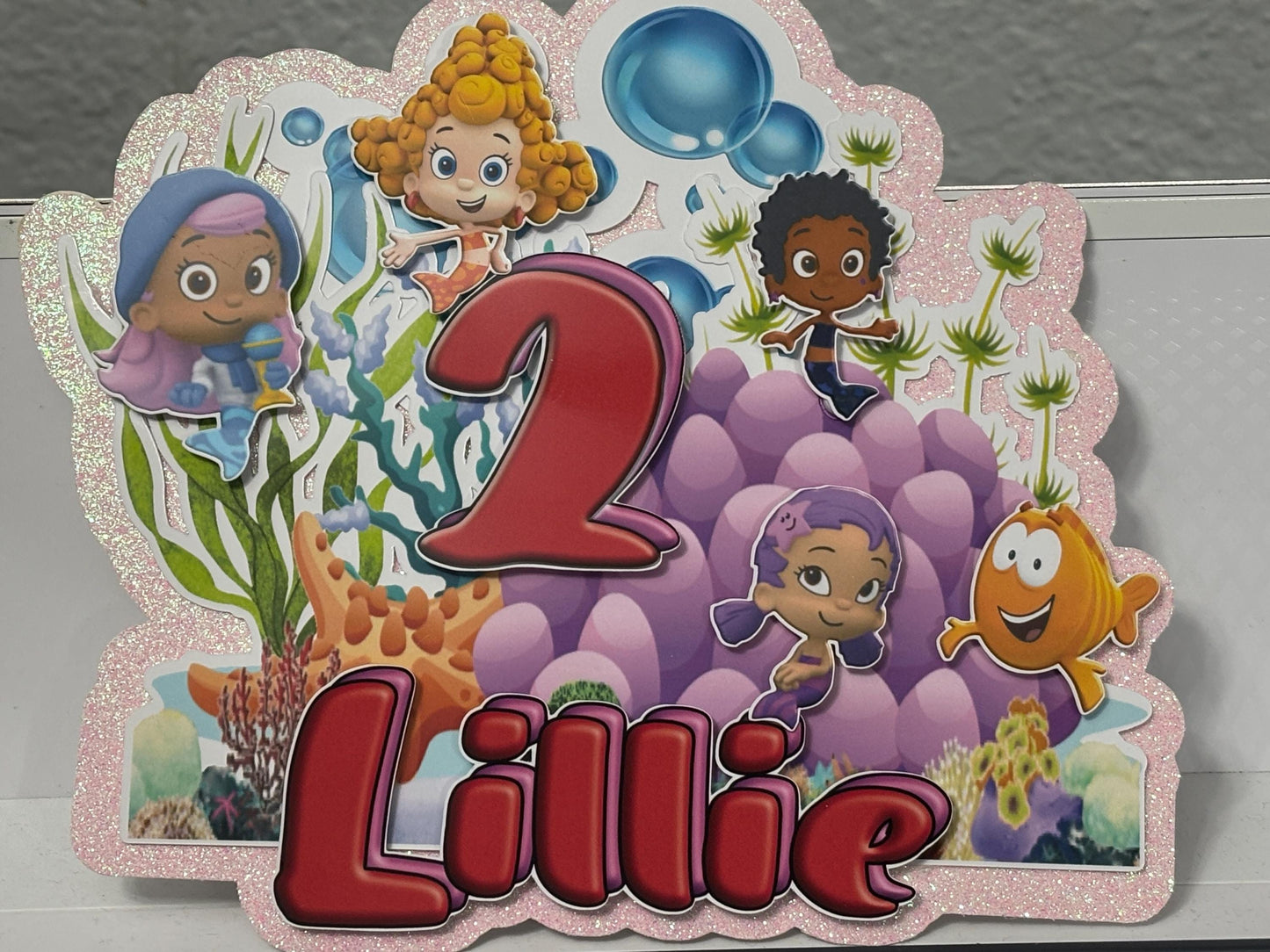 Happy Bubbles Friends Cake Topper, Baby Bubbles Friends Party Decor, Cute Cake Toppers Decoration, Custom Bubbles Friends Cake Topper