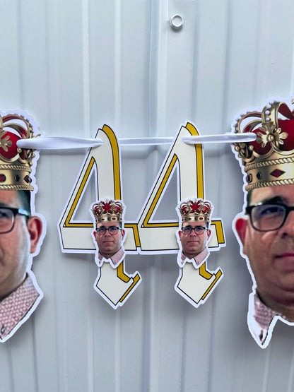 Banner de cumpleaños personalizado con cabeza, banner de cumpleaños con foto, banner de cara, banner de cumpleaños personalizado