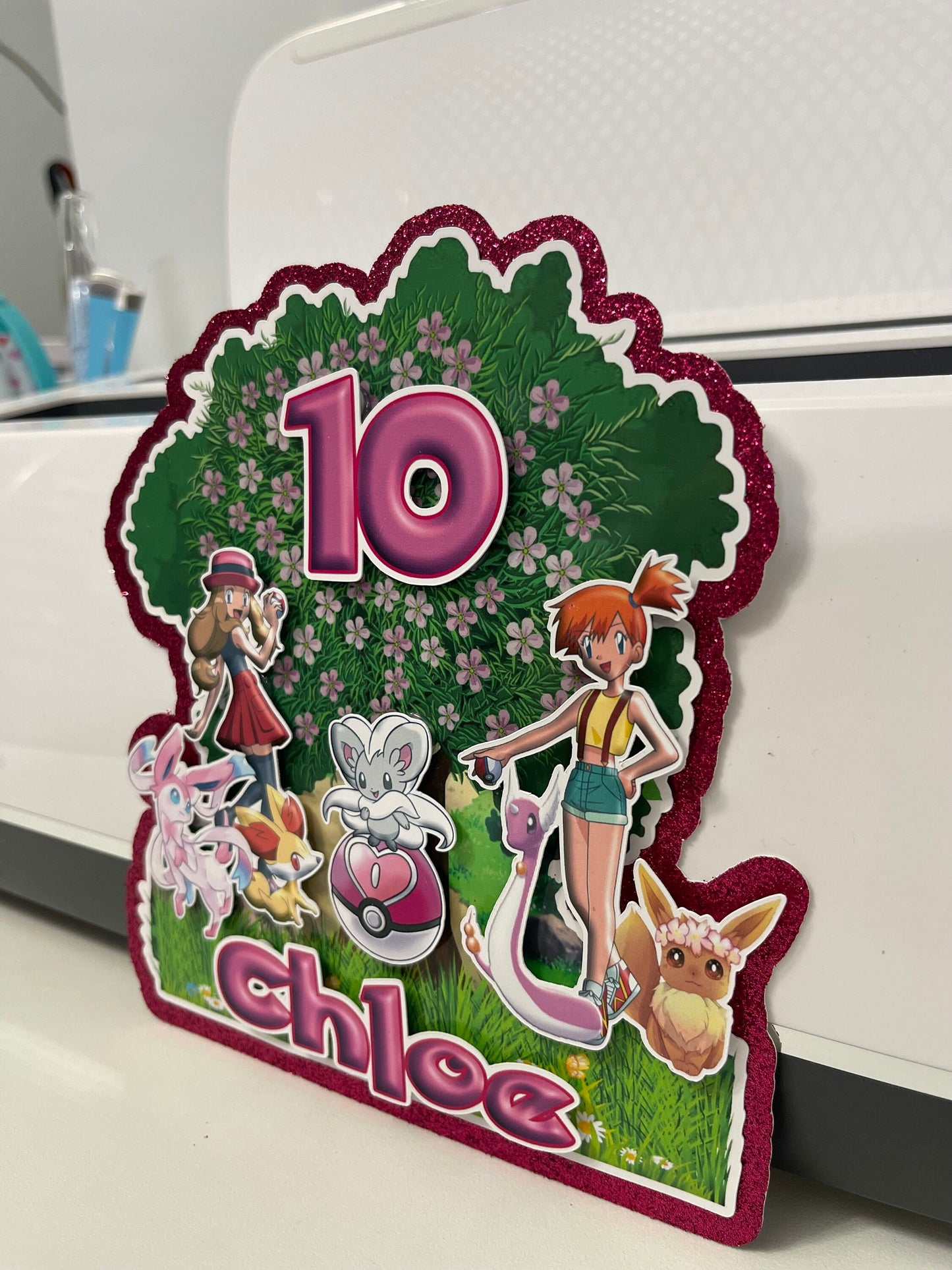 Amazing Pets for Girls Cake Topper 3D Decoration, Girls Happy Birthday Party Decoration, Customize Amazing Pets for Girls Party Decoration