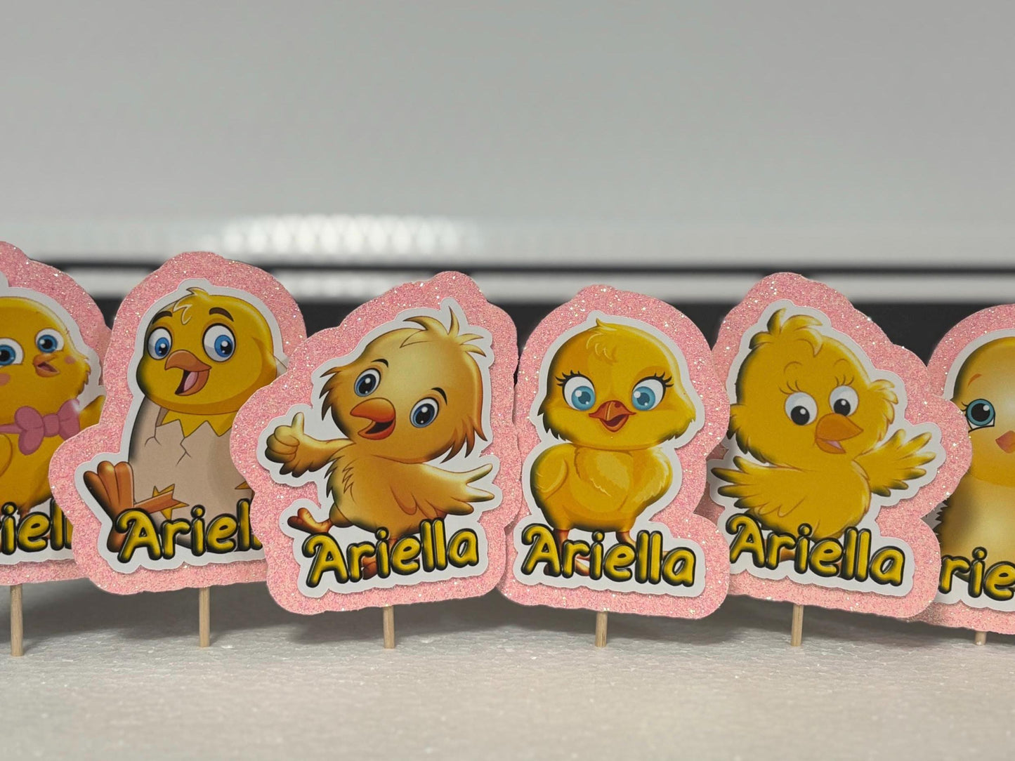 Cute Chickens Cupcake Toppers, Chickens Party Decoration, Little Chickens Party (package of 12)