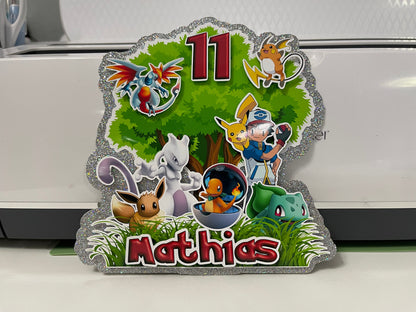 Amazing Pets for Boys Cake Topper 3D Decoration, Boys Happy Birthday Party Decoration, Customize Amazing Pets for Boys Party Decoration