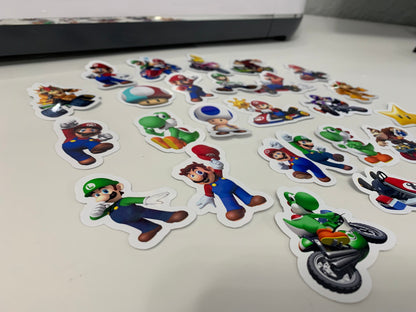 Racers/Gamers Stickers Package, aesthetic gifts for kid's party, vinyl stickers for laptop and notebook: (24 pieces)