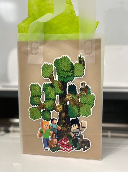 Gamer Boy Style MineC Favor Bag Decoration, Gamer Boy Style MineC Happy Birthday Party Decoration