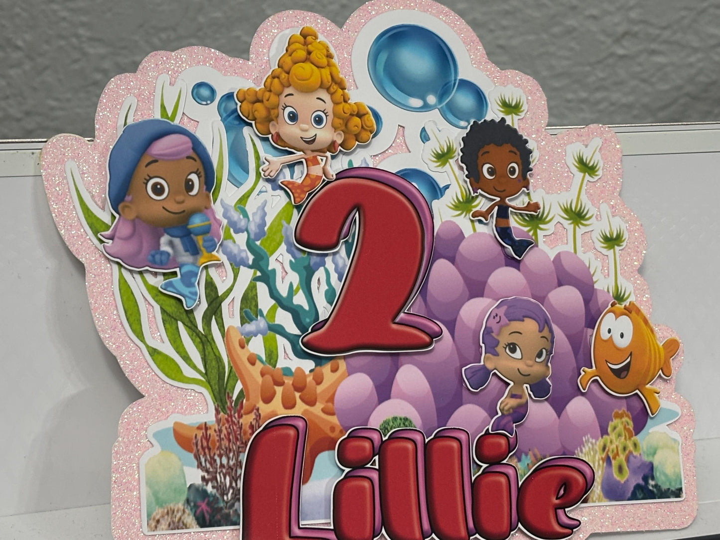 Happy Bubbles Friends Cake Topper, Baby Bubbles Friends Party Decor, Cute Cake Toppers Decoration, Custom Bubbles Friends Cake Topper